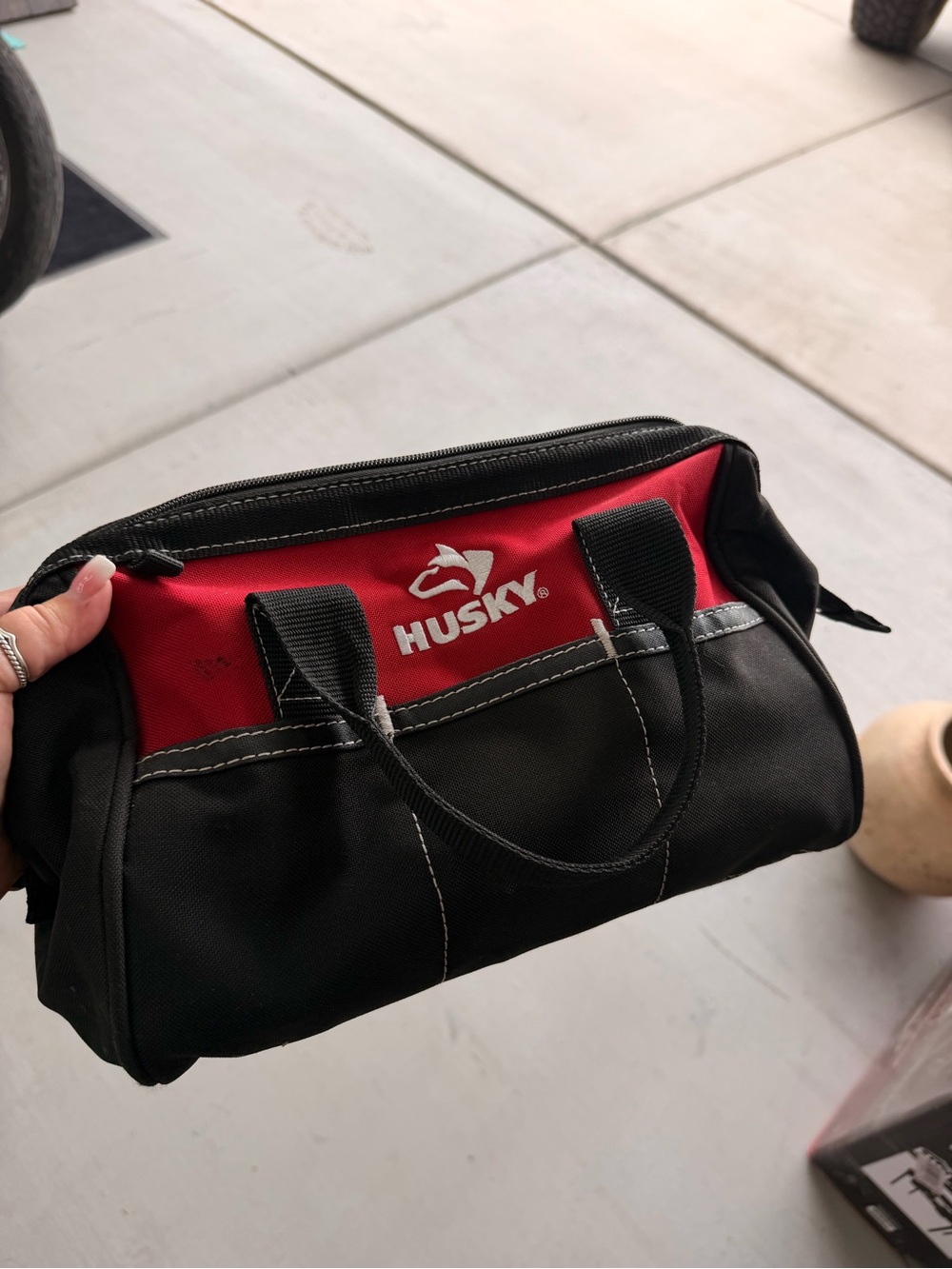 Red and Black Tool Bag – Compact Men's Carry Case